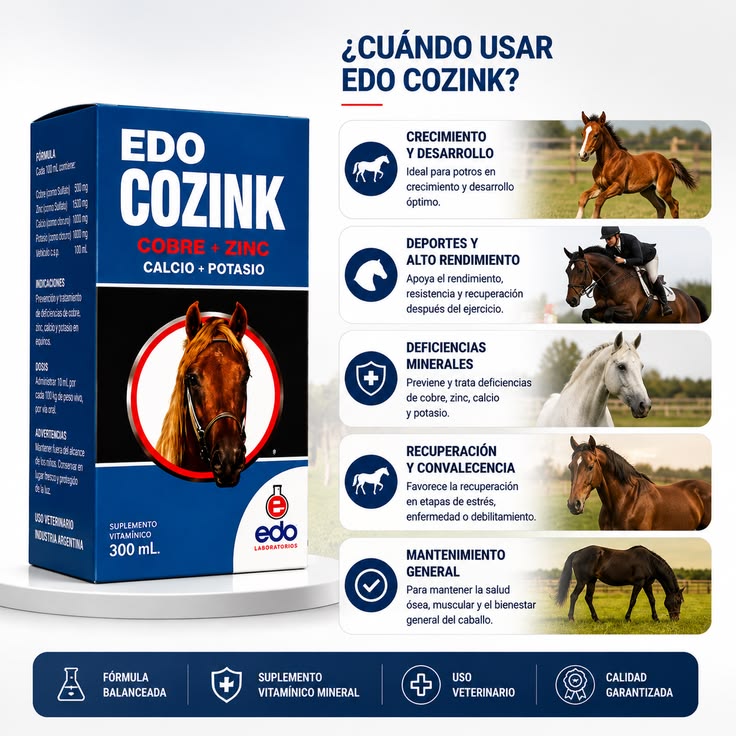 EDO Cozink Horse Mineral Supplement-Copper, Zinc, Calcium 2 EDO Cozink