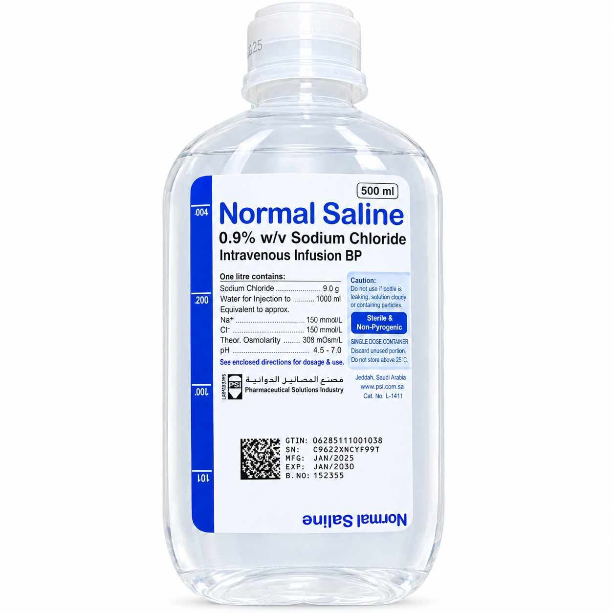 Ultimate Normal Saline 0.9% Sodium Chloride IV Infusion 500ml – Sterile Intravenous Solution 1 Normal Saline