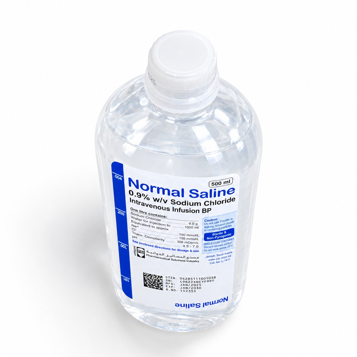 Ultimate Normal Saline 0.9% Sodium Chloride IV Infusion 500ml – Sterile Intravenous Solution 3 Normal Saline