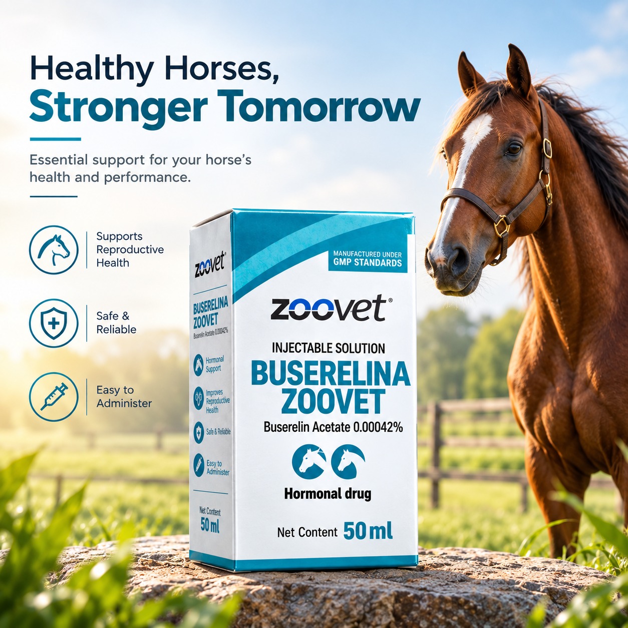 Buserelina Zoovet 50ml – Buserelin Acetate Injectable Hormonal Solution for Horses 4 Buserelina Zoovet 50ml – Buserelin Acetate Injectable Hormonal Solution for Horses - Image 4