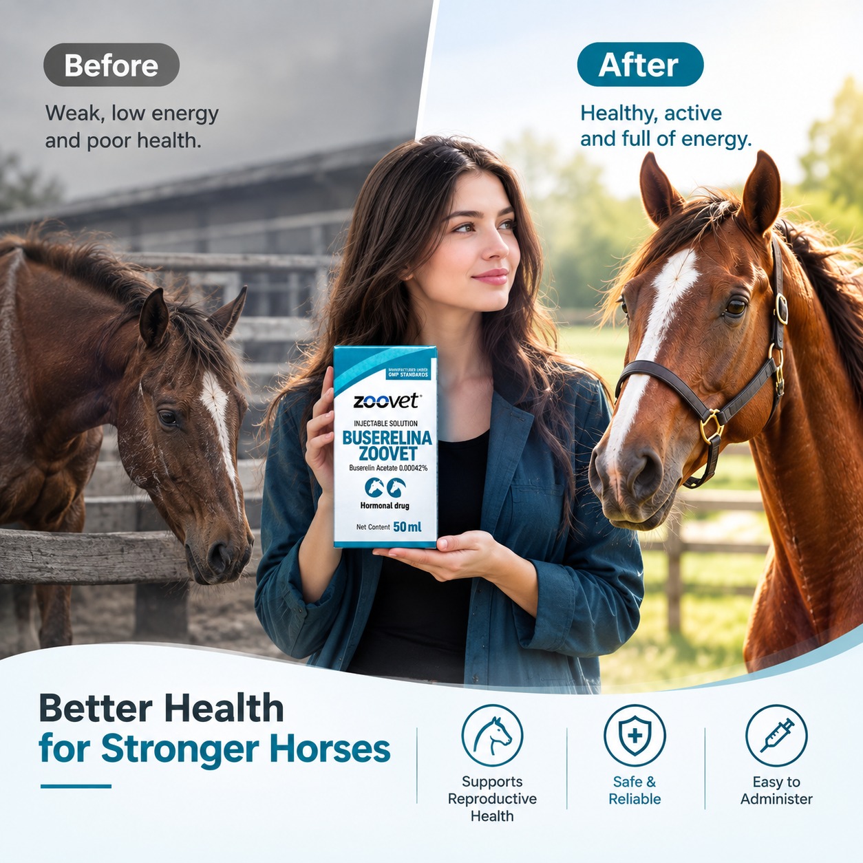 Buserelina Zoovet 50ml – Buserelin Acetate Injectable Hormonal Solution for Horses 5 Buserelina Zoovet 50ml – Buserelin Acetate Injectable Hormonal Solution for Horses - Image 5
