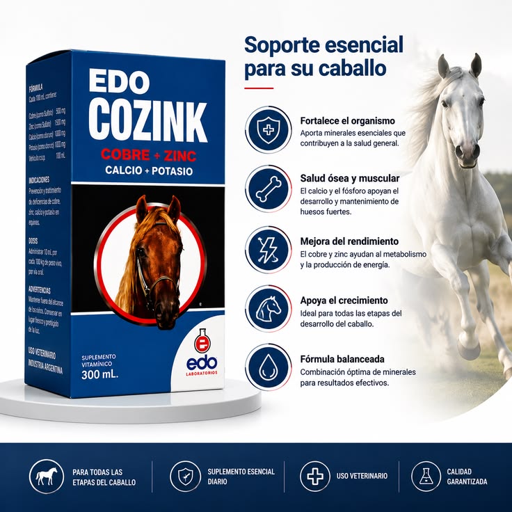EDO Cozink Horse Mineral Supplement-Copper, Zinc, Calcium 3 EDO Cozink
